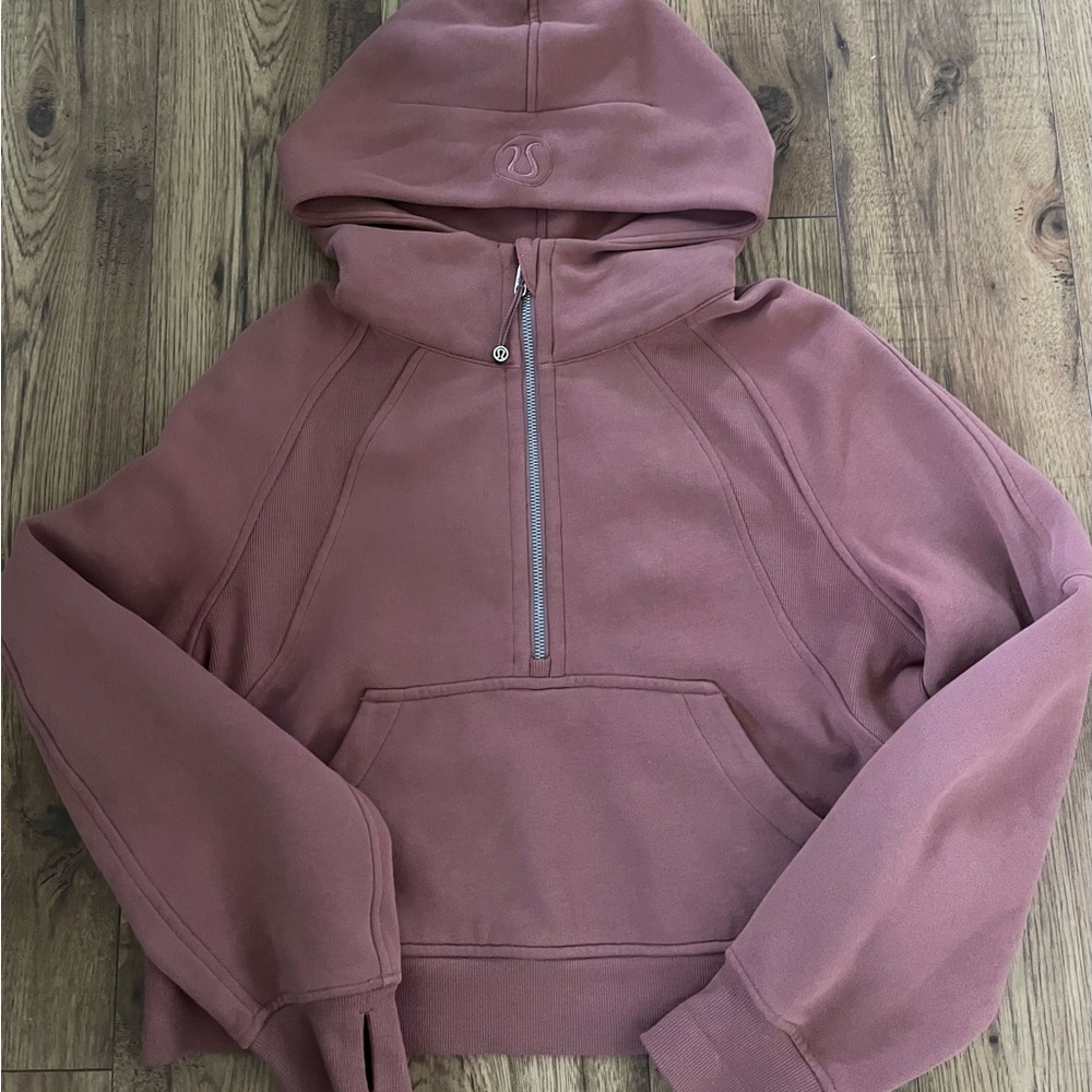 Dusty rose scuba half zip